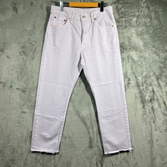 Levis Jeans Womens Size 29 Purple Black Tab Raw Hems 29X26 Cotton Denim - Picture 1 of 14